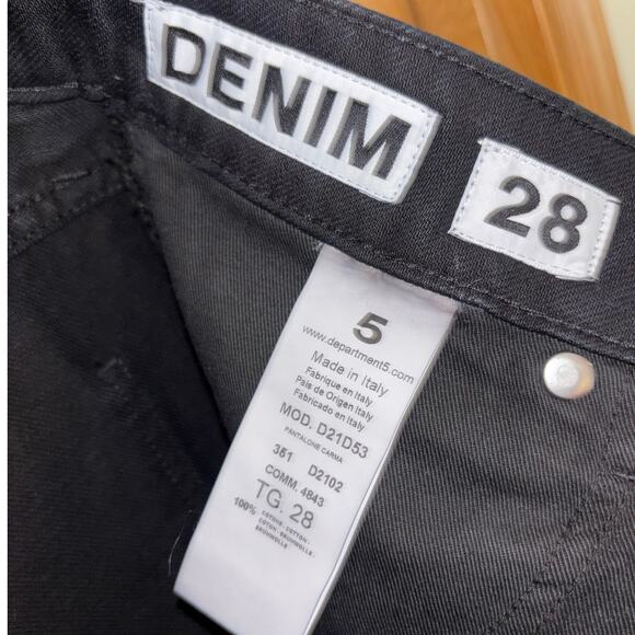 Department Five women’s black denim carma button fly straight leg pants NWT 28 - Picture 12 of 12